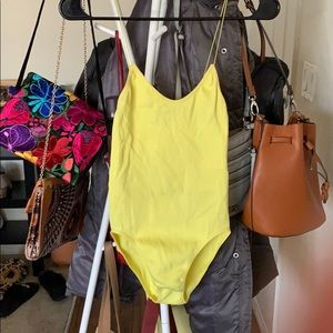 Yellow bodysuit